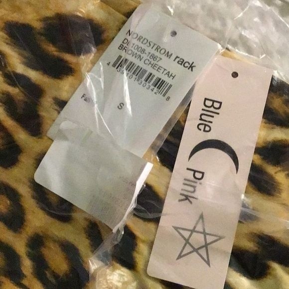 BLUE MOON PINK STAR, Leopard Print,Chemise, Elastic Straps, Size S - Picture 4 of 4
